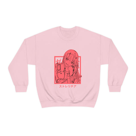 Pink Custom Ze Tw Crewneck Sweatshirt